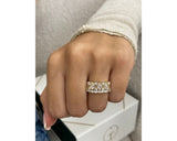 Diamond Half Eternity Ring 1.58 Carat Yellow Gold 14K