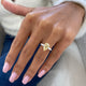 Jade Engagement Ring 2.40 Carat Two-Tone Gold