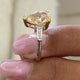 Jade Engagement Ring 2.40 Carat Two-Tone Gold