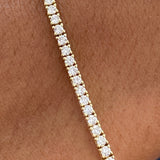 Diamond Bracelet 1.88 Carat Yellow Gold 14K