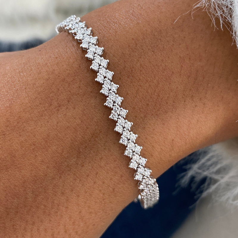 Diamond Bracelet 3.10 Carat White Gold 14K