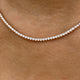 Diamond Tennis Necklace 2.5 ct Rose Gold