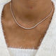 Diamond Tennis Necklace 2.5 ct Rose Gold