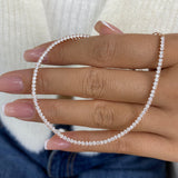 Diamond Tennis Necklace 2.5 ct Rose Gold