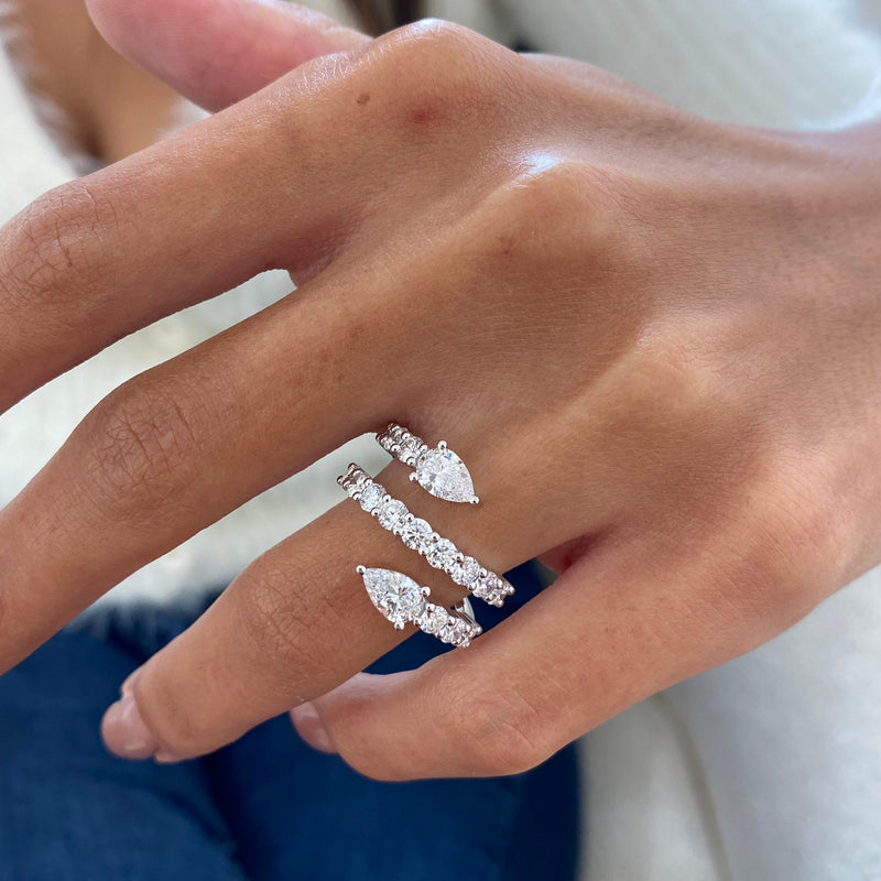 Diamond Ring 2.47 Carat White Gold 14K