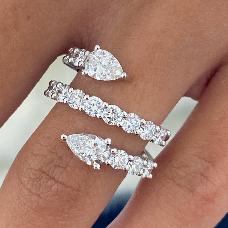 Diamond Ring 2.47 Carat White Gold 14K