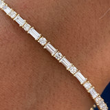 Diamond Bracelet 4.38 Carat Yellow Gold 14K