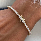 Diamond Bracelet 4.38 Carat Yellow Gold 14K