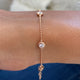 Diamond Chain Bracelet 0.65 Carat Rose Gold 14K