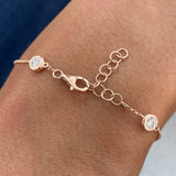 Diamond Bracelet 0.66 Carat Rose Gold 14K