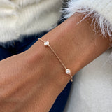 Diamond Bracelet 0.66 Carat Rose Gold 14K