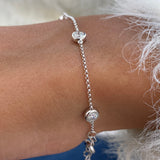 Diamond Bracelet 0.67 Carat White Gold 14K