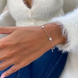 Diamond Bracelet 0.67 Carat White Gold 14K