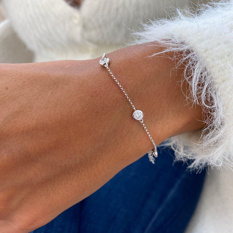 Diamond Bracelet 0.67 Carat White Gold 14K