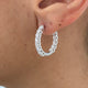 Diamond Hoop Earrings 2.3 ct White Gold