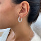 Diamond Hoop Earrings 2.3 ct White Gold