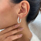 Diamond Hoop Earrings 2.3 ct White Gold