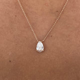 Diamond Necklace 1.04 Carat Rose Gold 14K