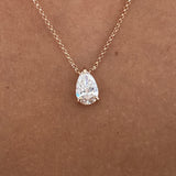 Diamond Necklace 1.04 Carat Rose Gold 14K