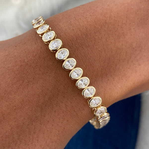 Diamond Bracelet 7.84 Carat Yellow Gold 14K