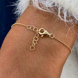 Diamond Bracelet 0.51 Carat Yellow Gold 14K