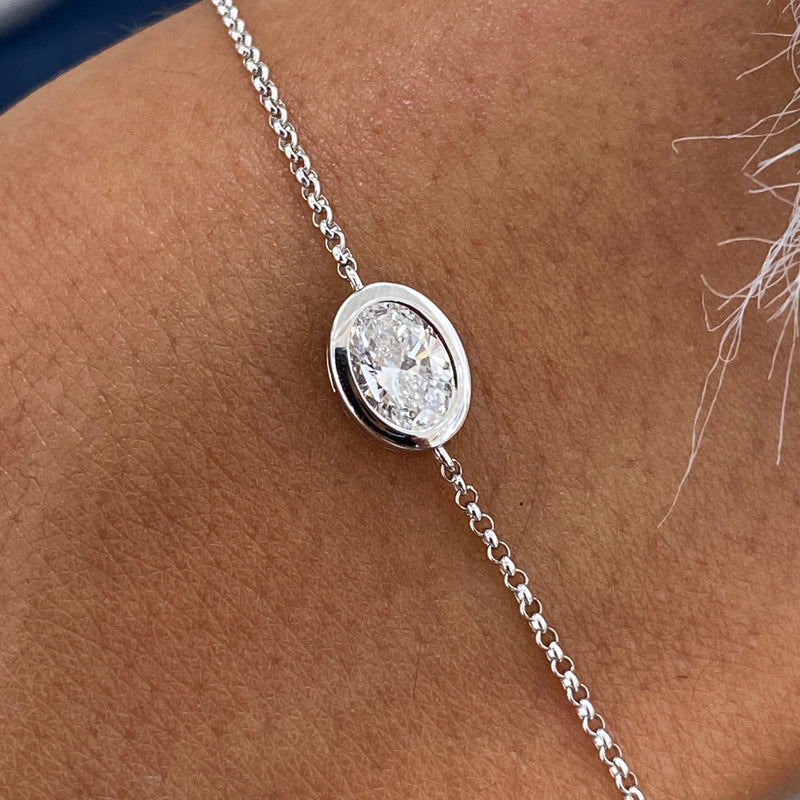 Diamond Bracelet 0.51 Carat White Gold 14K