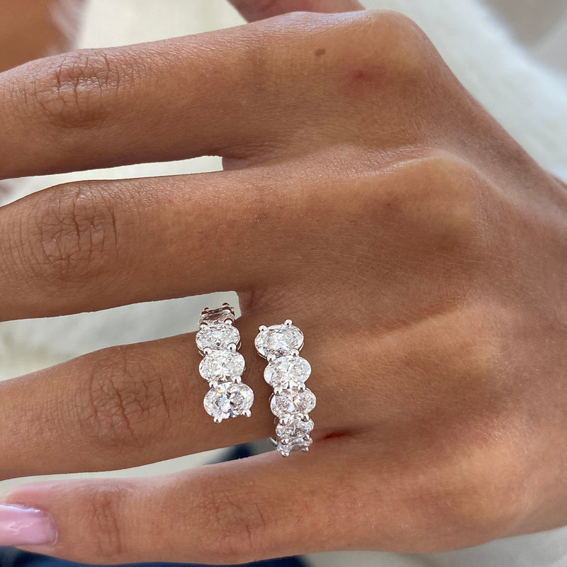 Diamond Ring 3.37 Carat White Gold 14K