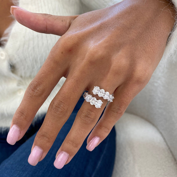 Diamond Ring 3.37 Carat White Gold 14K