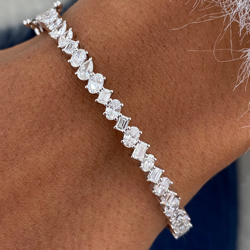 Diamond Bracelet 2.61 Carat White Gold 14K