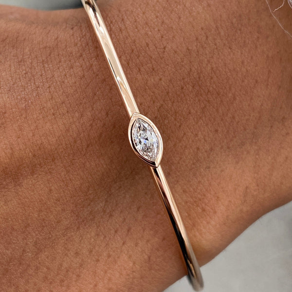 Diamond Bracelet 0.78 Carat Rose Gold 14K