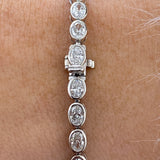 Diamond Tennis Bracelet 4.05 Carat White Gold 14K