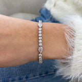 Diamond Tennis Bracelet 7.49 Carat White Gold 14K