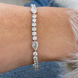 Diamond Tennis Bracelet 7.49 Carat White Gold 14K