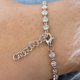 Diamond Chain Bracelet 1.64 Carat White Gold 14K