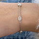 Diamond Chain Bracelet 2.27 Carat White Gold 14K