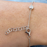 Diamond Chain Bracelet 2.27 Carat White Gold 14K