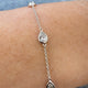 Diamond Chain Bracelet 2.27 Carat White Gold 14K