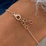 Diamond Chain Bracelet 0.72 Carat Rose Gold 14K