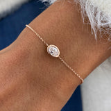 Diamond Chain Bracelet 0.52 Carat Rose Gold 14K