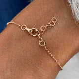 Diamond Chain Bracelet 0.52 Carat Rose Gold 14K