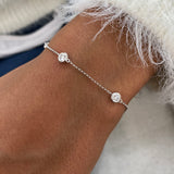 Diamond Chain Bracelet 0.67 Carat White Gold 14K