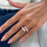 Diamond Wrap Ring 1.49 Carat Rose Gold 14K