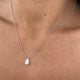 Diamond Pendant Necklace 1.05 Carat White Gold 14K