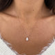 Diamond Pendant Necklace 1.04 Carat Rose Gold 14K
