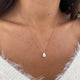 Diamond Pendant Necklace 1.04 Carat Rose Gold 14K