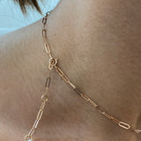 Diamond Tennis Necklace 2.57 Carat Rose Gold 14K