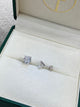 Solitaire Studs Round Diamond Earrings 2 ct TCW , White Gold 14K