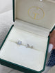 Solitaire Studs Round Diamond Earrings 2 ct TCW , White Gold 14K