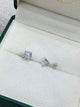 Solitaire Studs Round Diamond Earrings 2 ct TCW , White Gold 14K