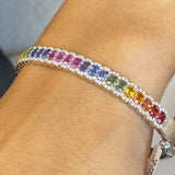 Diamond Bangle Bracelet 5 ct White Gold